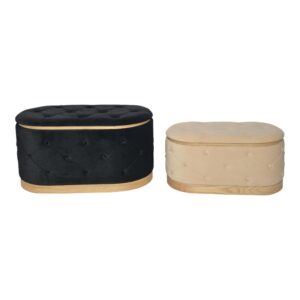 Set tabureti 2 buc Royel Pako World Negru 83x46x42 cm Set tabureti 2 buc Royel Pako World Negru 83x46x42 cm