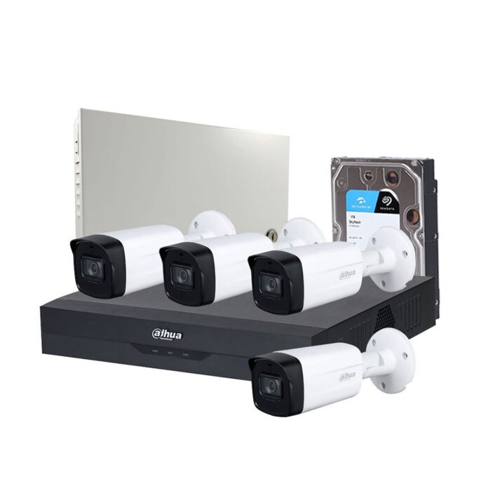 Sistem supraveghere exterior middle Dahua DH-M4EXT80M-5MP, 4 camere, 5 MP, IR 80 m, IoT, 1 TB HDD Sistem supraveghere exterior middle Dahua DH-M4EXT80M-5MP, 4 camere, 5 MP, IR 80 m, IoT, 1 TB HDD