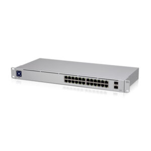 Switch cu 24 porturi Ubiquiti USW-24, 2 porturi SFP, 52 Gbps, 38.69 Mpps, cu management Switch cu 24 porturi Ubiquiti USW-24, 2 porturi SFP, 52 Gbps, 38.69 Mpps, cu management