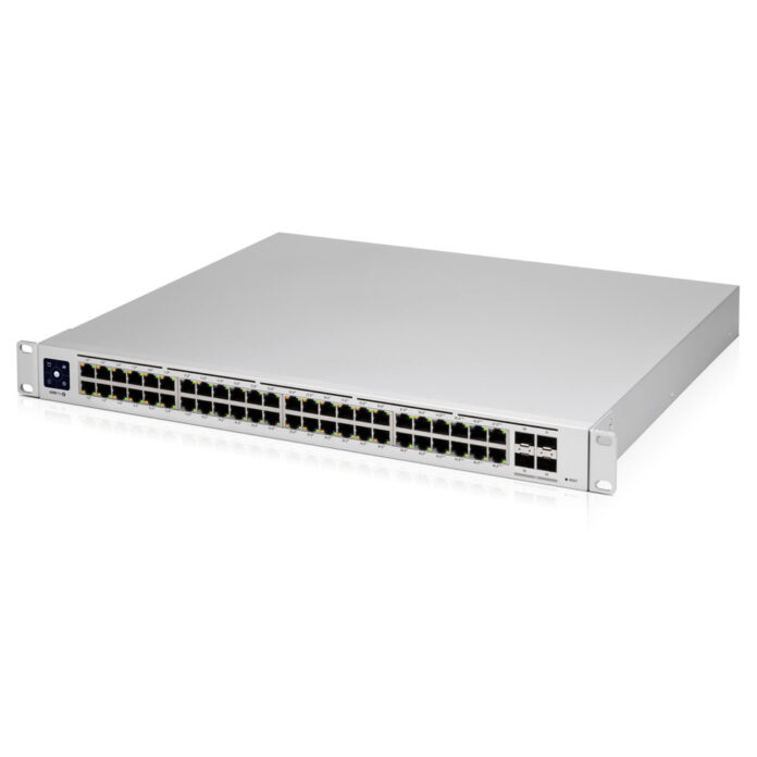 Switch cu 48 porturi Ubiquiti UniFi USW-PRO-48-POE, 176 Gbps, 4 porturi SFP+, 1U, PoE++, cu management Switch cu 48 porturi Ubiquiti UniFi USW-PRO-48-POE, 176 Gbps, 4 porturi SFP+, 1U, PoE++, cu management