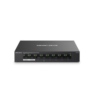 Switch desktop cu 8 porturi Gigabit Mercusys MS108GP, 8000 MAC, fara management, 250 m, PoE+ Switch desktop cu 8 porturi Gigabit Mercusys MS108GP, 8000 MAC, fara management, 250 m, PoE+