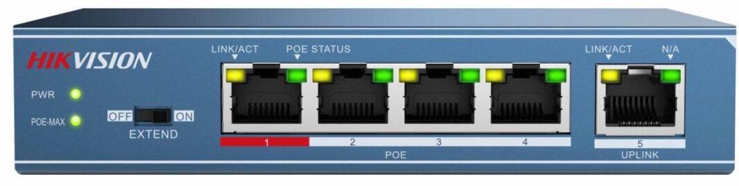 Switch Hikvision DS-3E0505P-E, Gigabit, 4 Porturi, PoE Switch Hikvision DS-3E0505P-E, Gigabit, 4 Porturi, PoE