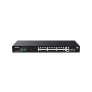 Switch PoE rackabil Tenda G2228P-24-410W, 24 porturi PoE+, 2 RJ45, 2 SFP, buget 370 W, 56 Gbps, management in cloud Switch PoE rackabil Tenda G2228P-24-410W, 24 porturi PoE+, 2 RJ45, 2 SFP, buget 370 W, 56 Gbps, management in cloud