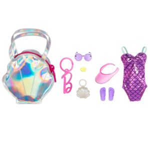 Set gentuta si costum de baie pentru Papusa, Barbie, HJT43 Set gentuta si costum de baie pentru Papusa, Barbie, HJT43