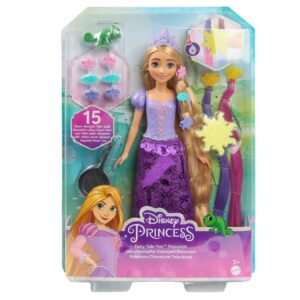 Papusa cu accesorii pentru par, Disney Princess, Rapunzel, HLW18 Papusa cu accesorii pentru par, Disney Princess, Rapunzel, HLW18