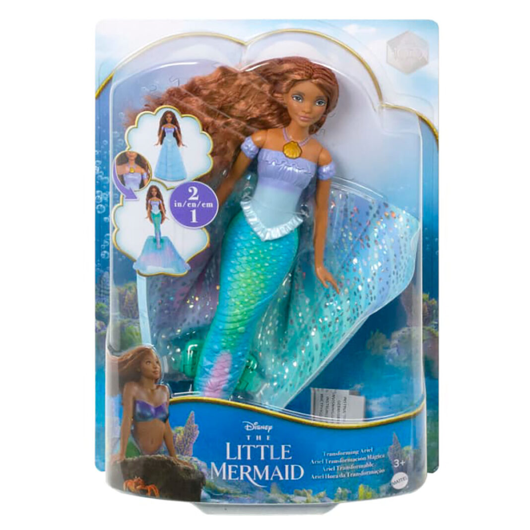 Papusa mica Sirena, Disney Princess, Transformarea lui Ariel, HLX13 Papusa mica Sirena, Disney Princess, Transformarea lui Ariel, HLX13
