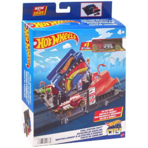 Set de joaca cu masinuta, Hot Wheels, Fuel Station Shift, HKX45 Set de joaca cu masinuta, Hot Wheels, Fuel Station Shift, HKX45