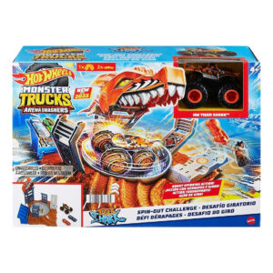 Set de joaca cu masina Monster Trucks, Hot Wheels, Spin-Out Challenge, HNB93 Set de joaca cu masina Monster Trucks, Hot Wheels, Spin-Out Challenge, HNB93
