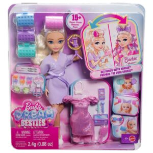 Set de joaca cu papusa Barbie Malibu, Dream Besties, Get Ready with Me, JGG38 Set de joaca cu papusa Barbie Malibu, Dream Besties, Get Ready with Me, JGG38