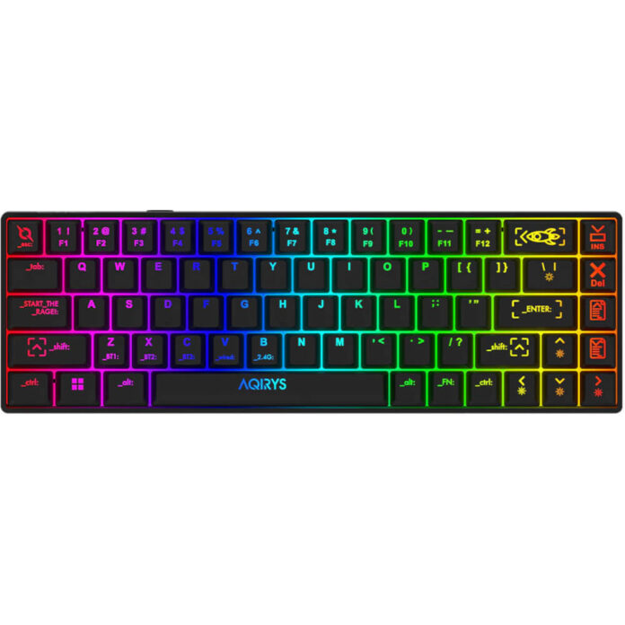 Tastatura Mecanica AQIRYS Adara, USB, Iluminare RGB, Switch HaiMu Pink, Negru Tastatura Mecanica AQIRYS Adara, USB, Iluminare RGB, Switch HaiMu Pink, Negru