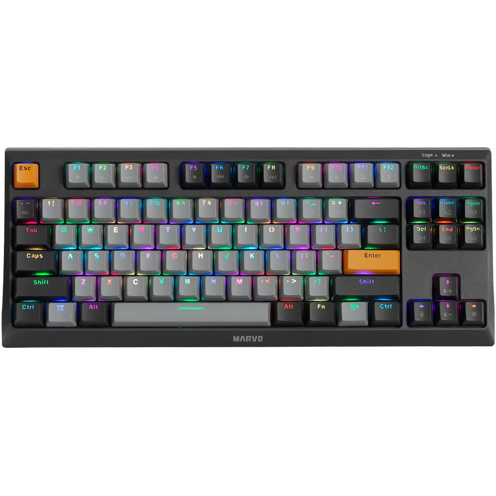 Tastatura Gaming Mecanica Marvo KG980B, USB, iluminare RGB (Negru/Gri) Tastatura Gaming Mecanica Marvo KG980B, USB, iluminare RGB (Negru/Gri)