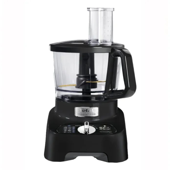 Robot de bucatarie Tefal Double Force DO821838, 1000W, PowelixLife, bol 3L, blender 2L, sistem EasyLock (Negru) Robot de bucatarie Tefal Double Force DO821838, 1000W, PowelixLife, bol 3L, blender 2L, sistem EasyLock (Negru)