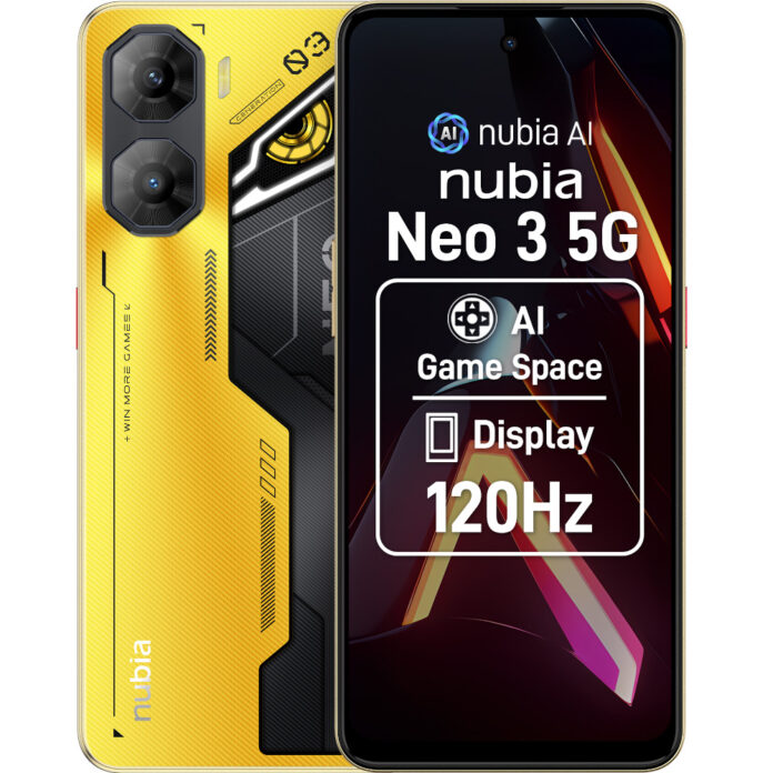Telefon Mobil ZTE nubia Neo 3, Procesor Unisoc T8300 Octa-Core, IPS LCD Capacitive touchscreen 6.8inch, 8GB RAM, 256GB Flash, Camera Duala 50 + 2 MP, 5G, Wi-Fi, Dual Sim, Android (Galben) Telefon Mobil ZTE nubia Neo 3, Procesor Unisoc T8300 Octa-Core, IPS LCD Capacitive touchscreen 6.8inch, 8GB RAM, 256GB Flash, Camera Duala 50 + 2 MP, 5G, Wi-Fi, Dual Sim, Android (Galben)