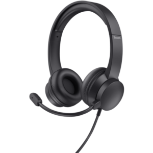 Casti Stereo Trust Ayda, cu fir, Microfon (Negru) Casti Stereo Trust Ayda, cu fir, Microfon (Negru)