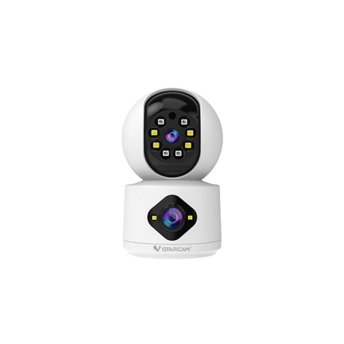 Camera supraveghere rotativa interior IP WiFi PTZ cu lentila duala Vstarcam C992DR, 1 MP, 4mm-6mm, IR/lumina alba 15-30 m, microfon si difuzor, slot card Camera supraveghere rotativa interior IP WiFi PTZ cu lentila duala Vstarcam C992DR, 1 MP, 4mm-6mm, IR/lumina alba 15-30 m, microfon si difuzor, slot card