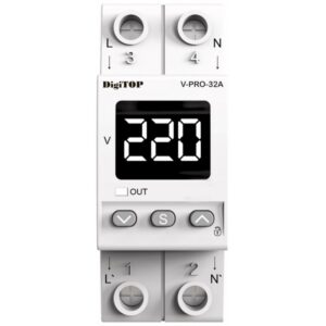Releu de protectie tensiune monofazat 32A DigiTop VP-32A Releu de protectie tensiune monofazat 32A DigiTop VP-32A