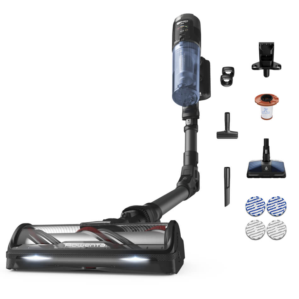 Aspirator vertical Rowenta X-Force Flex 12.60 NEO RH9LC1WO cu mop 380W autonomie 60 min panou de control recipient praf 0.65L albastru & negru Aspirator vertical Rowenta X-Force Flex 12.60 NEO RH9LC1WO cu mop 380W autonomie 60 min panou de control recipient praf 0.65L albastru & negru