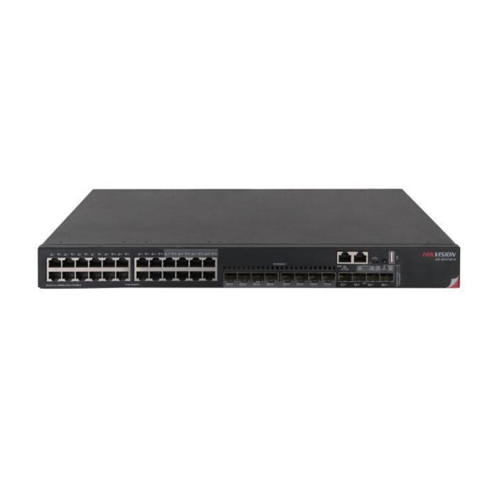 Switch Gigabite industrial cu 24 porturi Hikvision DS-3E3728-H, 4x SFP, 8x Combo 100/1000 Base-X, Layer 3, 598 Gbps, 444.91 Mpps, cu management Switch Gigabite industrial cu 24 porturi Hikvision DS-3E3728-H, 4x SFP, 8x Combo 100/1000 Base-X, Layer 3, 598 Gbps, 444.91 Mpps, cu management