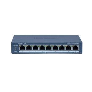 Switch cu 8 porturi PoE Hikvision DS-3E1309P-EI(B), 3.6 Gbps, 1× port Gigabit, MAC 16 K, buget 110 W, cu management Switch cu 8 porturi PoE Hikvision DS-3E1309P-EI(B), 3.6 Gbps, 1× port Gigabit, MAC 16 K, buget 110 W, cu management