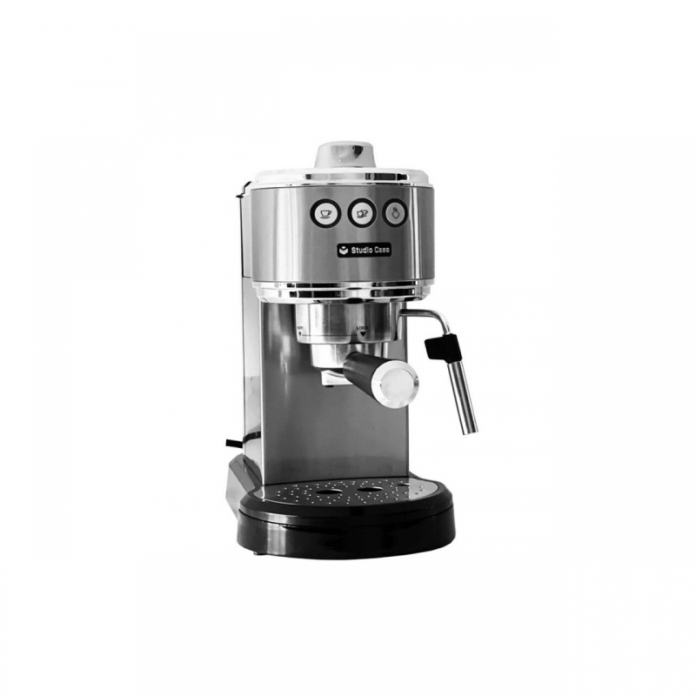Espressor cu pompa Studio Casa Senso SC2132, design slim, 15 bar, 1350W, functie spumare lapte, 1 l, Inox Espressor cu pompa Studio Casa Senso SC2132, design slim, 15 bar, 1350W, functie spumare lapte, 1 l, Inox