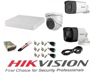 Sistem supraveghere video Hikvision 3 camere 5MP 2 exterior Turbo HD IR 80M si IR 40M si 1 interior IR 20m DVR 4 canale cu full accesorii Sistem supraveghere video Hikvision 3 camere 5MP 2 exterior Turbo HD IR 80M si IR 40M si 1 interior IR 20m DVR 4 canale cu full accesorii