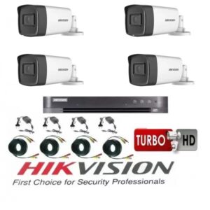 Sistem supraveghere video Hikvision 4 camere 2MP Turbo HD, IR80m si IR40m, DVR Hikvision, HARD 500GB, full accesorii Sistem supraveghere video Hikvision 4 camere 2MP Turbo HD, IR80m si IR40m, DVR Hikvision, HARD 500GB, full accesorii