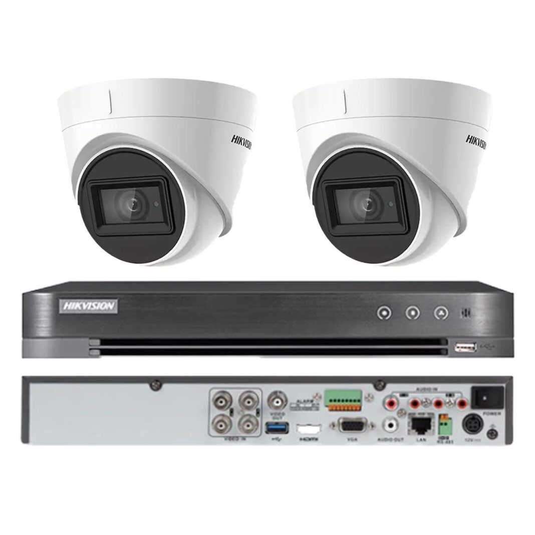 Sistem supraveghere Hikvision 2 camere interior 4 in 1, 8MP, lentila 2.8, IR 60m, DVR 4 canale 4K 8MP Sistem supraveghere Hikvision 2 camere interior 4 in 1, 8MP, lentila 2.8, IR 60m, DVR 4 canale 4K 8MP