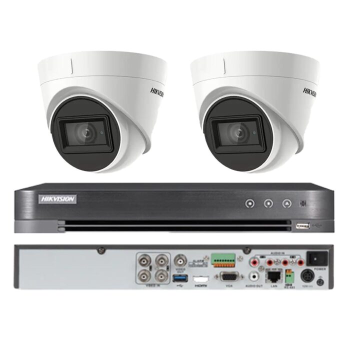 Sistem supraveghere Hikvision 2 camere interior 4 in 1, 8MP, lentila 2.8, IR 60m, DVR 4 canale 4K 8MP Sistem supraveghere Hikvision 2 camere interior 4 in 1, 8MP, lentila 2.8, IR 60m, DVR 4 canale 4K 8MP