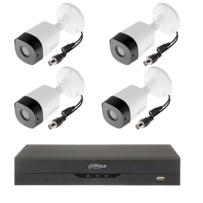 Kit supraveghere basic Dahua 4 camere exterior 2MP lentila 3.6mm, IR 20m, DVR Pentabrid 4 canale 5MP Kit supraveghere basic Dahua 4 camere exterior 2MP lentila 3.6mm, IR 20m, DVR Pentabrid 4 canale 5MP