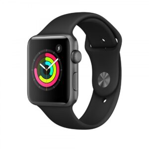 Apple Watch 3 42mm Space Grey Case, Grey Sport Band Apple Watch 3 42mm Space Grey Case, Grey Sport Band