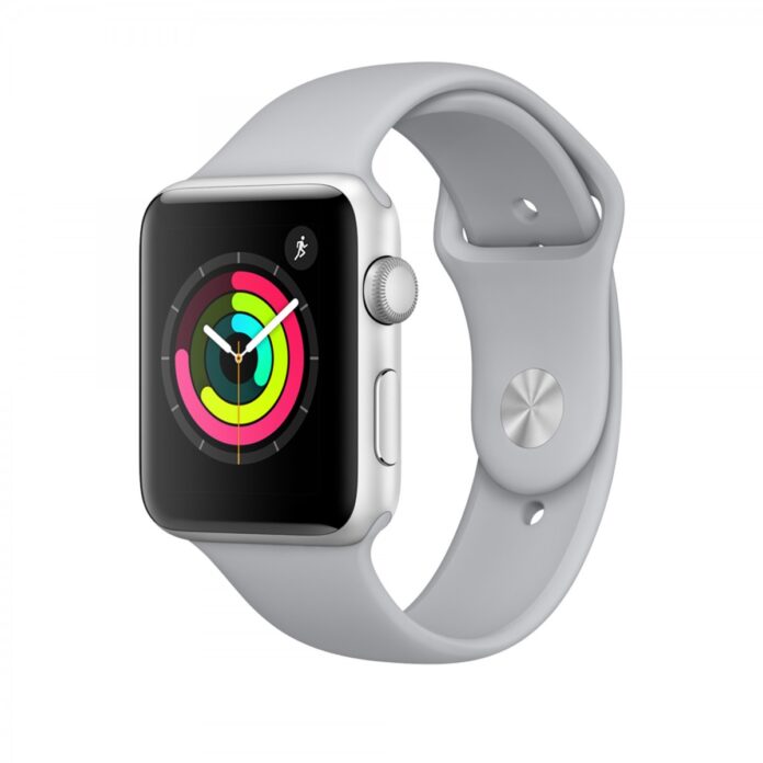 Apple Watch 3 42mm Silver Aluminium Case, Fog Sport Band Apple Watch 3 42mm Silver Aluminium Case, Fog Sport Band