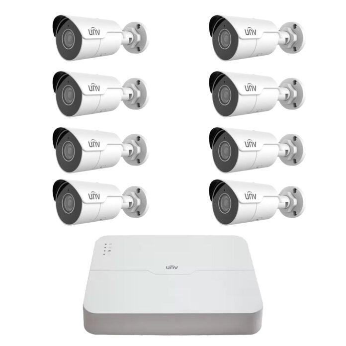 Sistem supraveghere 8 camere UNV 4MP IP PoE Starlight, 2.8mm, Audio, IR 50m, NVR 4K 8 canale Sistem supraveghere 8 camere UNV 4MP IP PoE Starlight, 2.8mm, Audio, IR 50m, NVR 4K 8 canale