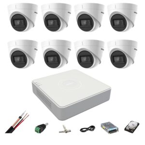 Sistem supraveghere video Hikvision 8 camere 4 in 1 8MP IR 60m, DVR 8 canale 4K, accesorii, Hard Disk Sistem supraveghere video Hikvision 8 camere 4 in 1 8MP IR 60m, DVR 8 canale 4K, accesorii, Hard Disk
