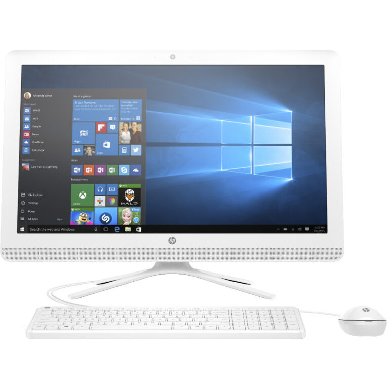Sistem Desktop PC All-In-One HP 24-e004nq, Intel Core i3-7100U, 4GB DDR4, HDD 1TB, Intel HD Graphics, Windows 10 Home