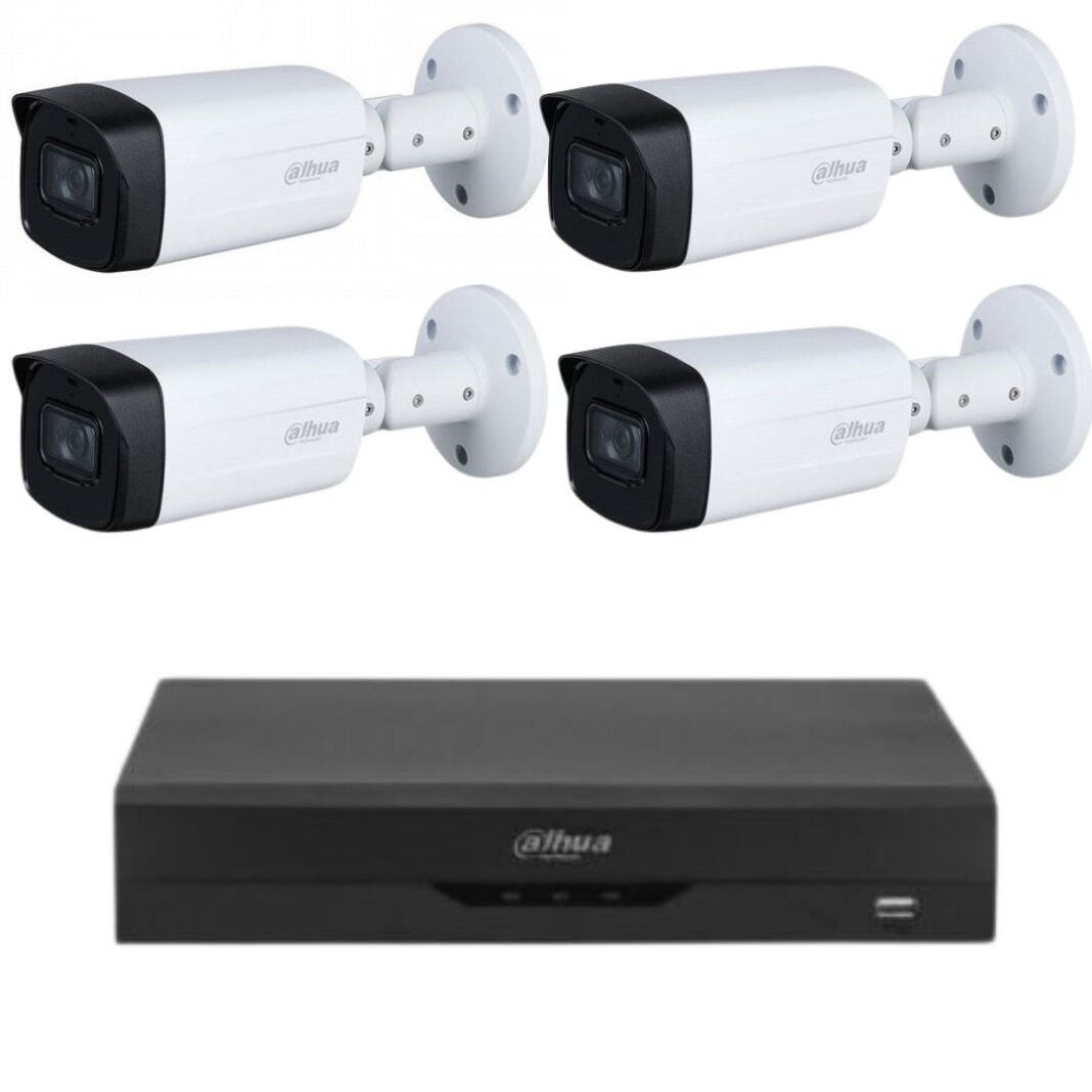 Kit supraveghere Dahua 4 camere, 5MP, lentila 3.6mm, IR 80M, DVR Dahua cu 4 canale 4K Kit supraveghere Dahua 4 camere, 5MP, lentila 3.6mm, IR 80M, DVR Dahua cu 4 canale 4K