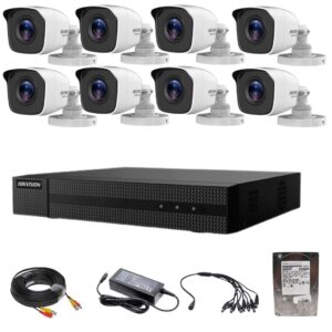 Sistem supraveghere Hikvision TurboHD HiWatch 8 camere 2MP IR 20m lentila 2.8mm DVR 2MP 8 canale cu accesorii HDD 1TB Sistem supraveghere Hikvision TurboHD HiWatch 8 camere 2MP IR 20m lentila 2.8mm DVR 2MP 8 canale cu accesorii HDD 1TB