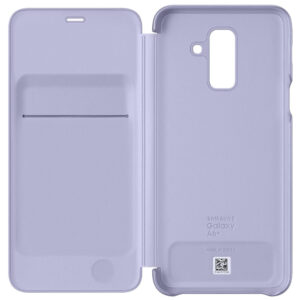 Husa Flip Wallet Samsung pentru Galaxy A6 Plus 2018, Liliac Husa Flip Wallet Samsung pentru Galaxy A6 Plus 2018, Liliac