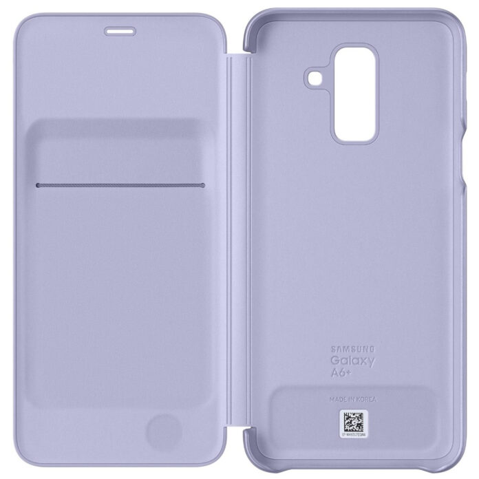 Husa Flip Wallet Samsung pentru Galaxy A6 Plus 2018, Liliac Husa Flip Wallet Samsung pentru Galaxy A6 Plus 2018, Liliac