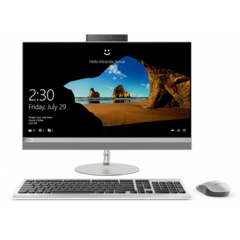 Sistem Desktop PC All-In-One Lenovo IdeaCentre 520-27IKL, QHD Touch, Intel Core i5-7400T, 8GB DDR4, HDD 1TB + SSD 256GB, Intel HD Graphics, Windows 10 Pro