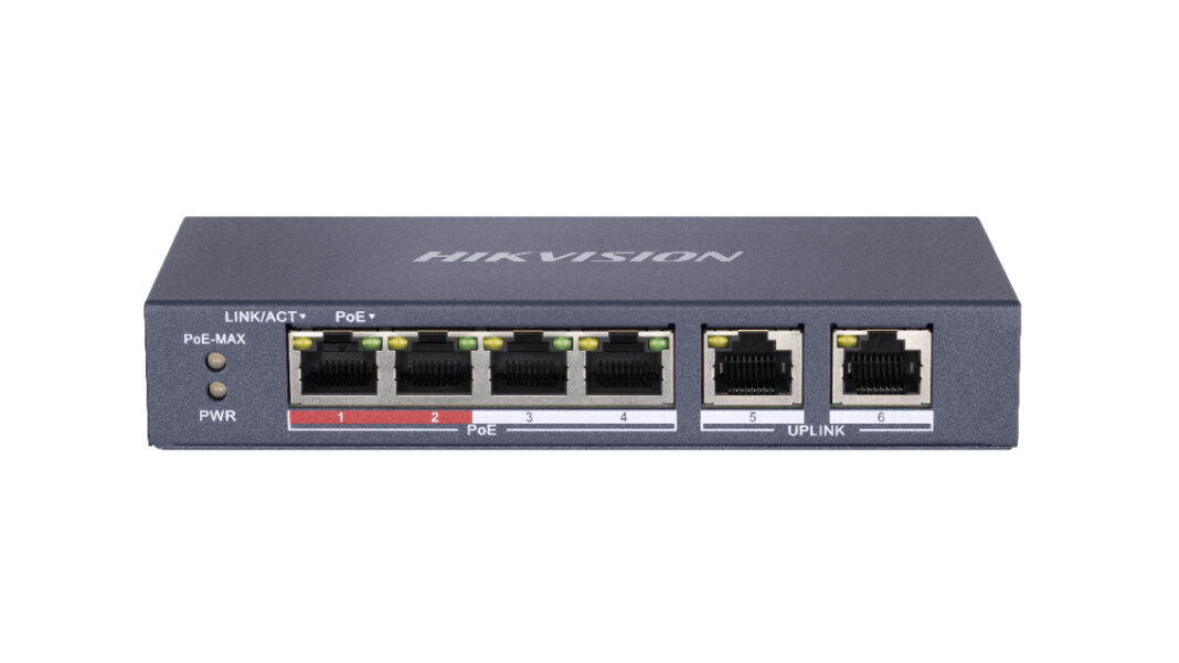 Switch 4 porturi Unmanaged POE Hikvision DS-3E0106P-E-M Switch 4 porturi Unmanaged POE Hikvision DS-3E0106P-E-M