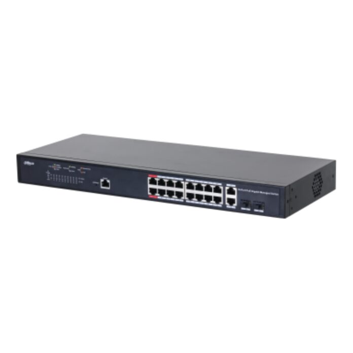 Switch 18 porturi, 16 porturi POE, Gigabit, Port Dahua PFS4218-16GT-130 Switch 18 porturi, 16 porturi POE, Gigabit, Port Dahua PFS4218-16GT-130