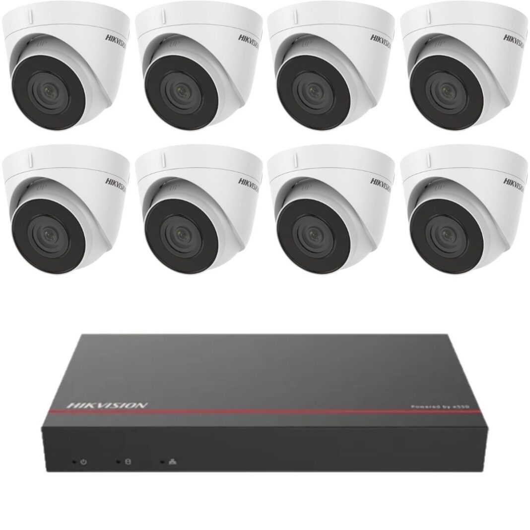 Sistem supraveghere Hikvision 8 camere IP 2MP IR 30M NVR 8 canale PoE SSD 1TB preinstalat Sistem supraveghere Hikvision 8 camere IP 2MP IR 30M NVR 8 canale PoE SSD 1TB preinstalat
