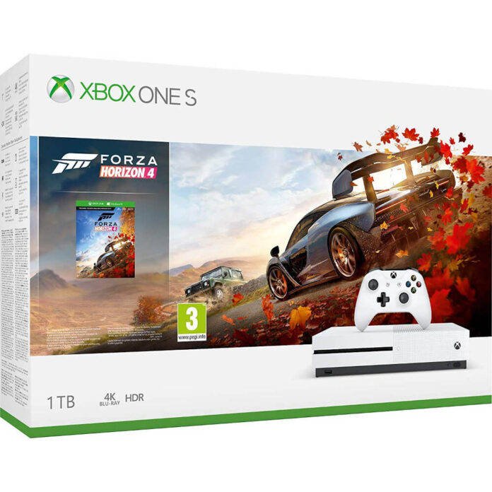 Consola Microsoft Xbox One S, 1TB, Alb + Forza Horizon 4 Consola Microsoft Xbox One S, 1TB, Alb + Forza Horizon 4