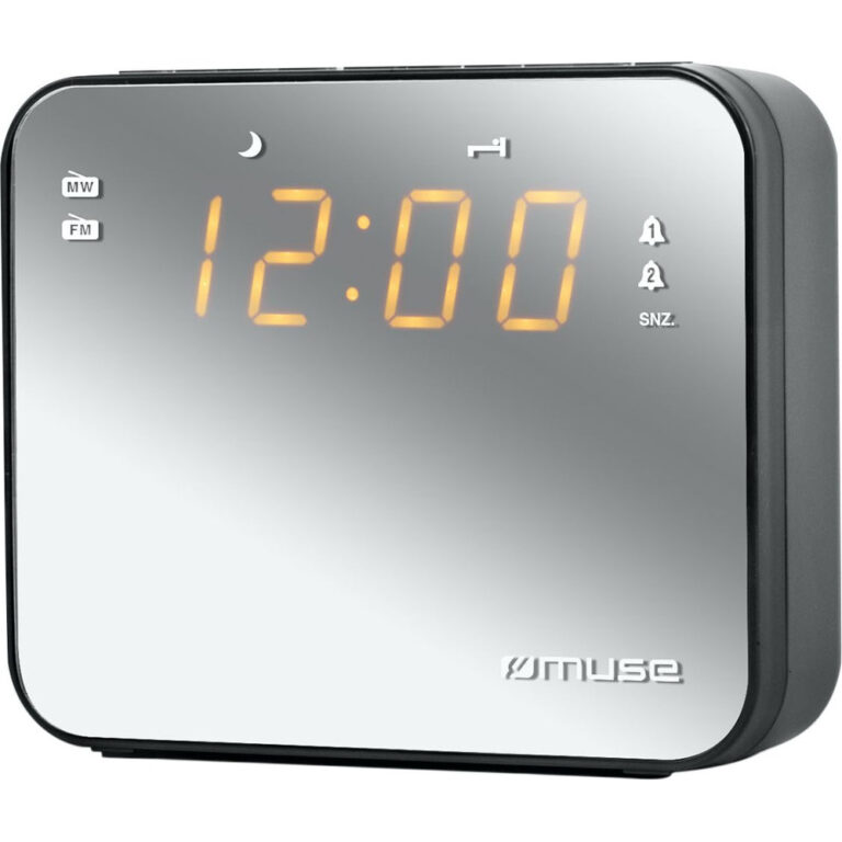 Radio cu ceas Muse M-165 CMR, Alarma, LED, Gri