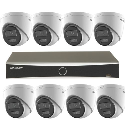 Sistem supraveghere IP 4K Hikvision 8 camere 8MP IR 30m lumina alba 30m microfon Smart Hybrid Light, NVR 8 canale PoE 12MP AcuSense Sistem supraveghere IP 4K Hikvision 8 camere 8MP IR 30m lumina alba 30m microfon Smart Hybrid Light, NVR 8 canale PoE 12MP AcuSense