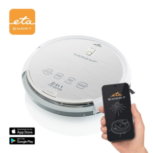 Robot aspirator si mop ETA Aron 3512 90000, Wi-Fi, baterie Li-Ion 14.4 V, 300 ml, autoincarcare, navigare giroscopica, alb Robot aspirator si mop ETA Aron 3512 90000, Wi-Fi, baterie Li-Ion 14.4 V, 300 ml, autoincarcare, navigare giroscopica, alb