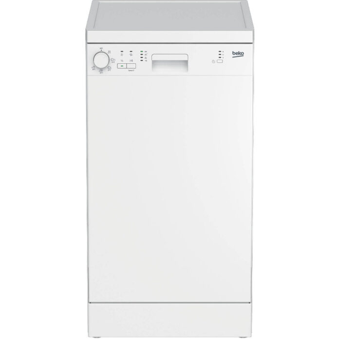 Masina de spalat vase slim Beko DFS05013W, 10 seturi, 5 programe, Clasa A+ Masina de spalat vase slim Beko DFS05013W, 10 seturi, 5 programe, Clasa A+