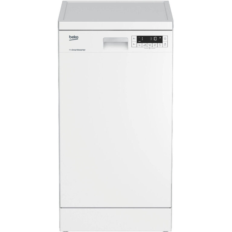 Masina de spalat vase slim Beko DFS26024W, 10 seturi, 6 programe, Clasa E