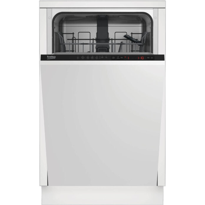 Masina de spalat vase incorporabila slim Beko DIS25011, 10 seturi, 5 programe, Clasa A+ Masina de spalat vase incorporabila slim Beko DIS25011, 10 seturi, 5 programe, Clasa A+