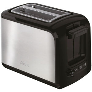 Prajitor de paine Tefal Express TT410D38, 850 W, 2 felii, Negru/Argintiu Prajitor de paine Tefal Express TT410D38, 850 W, 2 felii, Negru/Argintiu